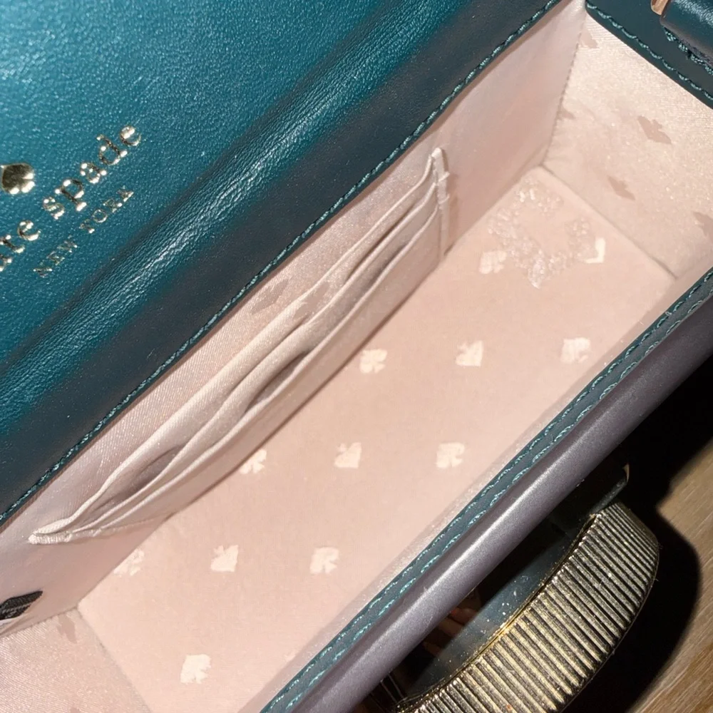 kate spade Pink and Black Camera-Style Crossbody with Gold Accent